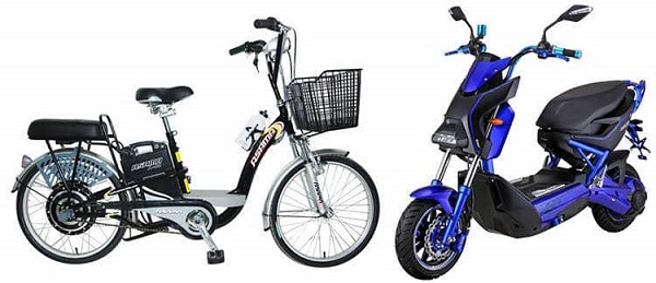 Khác biệt giữa xe đạp điện và xe máy điện