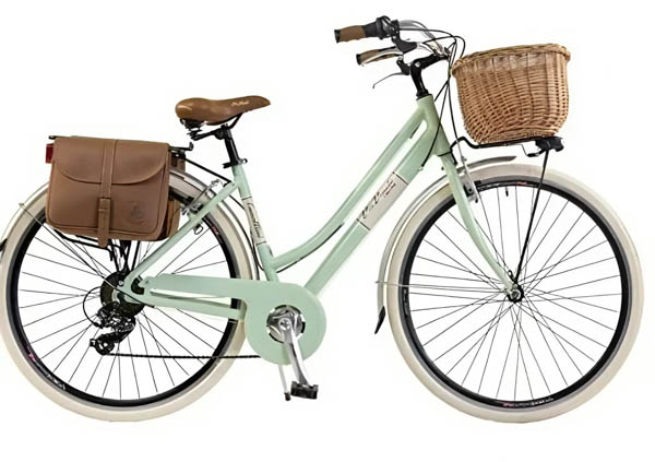 Xe đạp cổ điển Retro Dame Aluminium Hellgrun